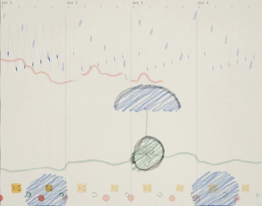 drawing: scribble · cozy rain
