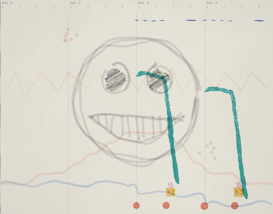 drawing: creepy · grinning face